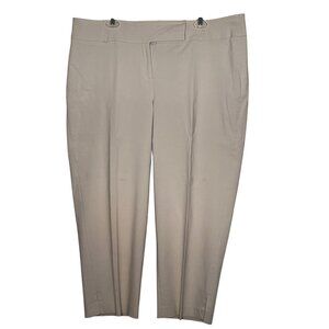 Lane Bryant Womens Beige Dress Capri Pants Size 20 Stretch Blend
